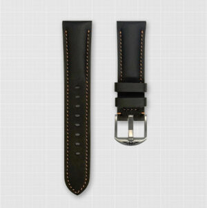 Black Caramel Leather with Pin Buckle