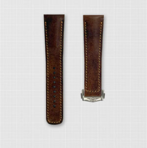 Brown Leather Strap with Butterfly Clasp